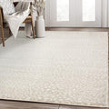 Abani Beige Cheetah Print Area Rug Rugs, Arto Collection by Abani