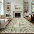Bavni 3x5 Washable Rug Modern Plaid Area Rugs Non-Slip, Small Rugs by BAVNI
