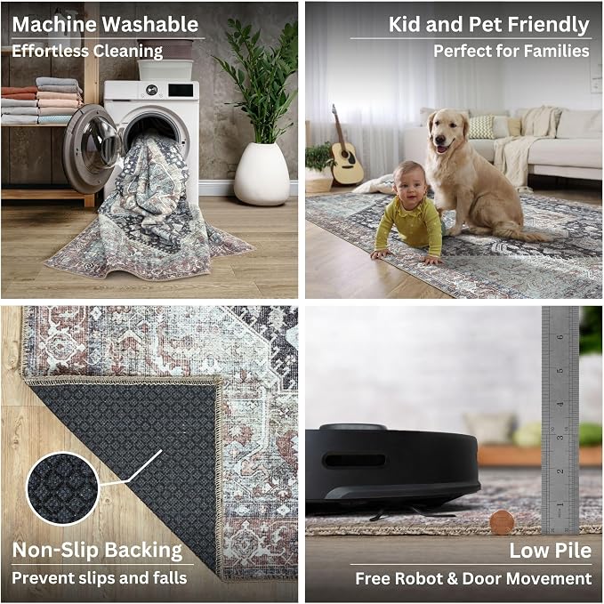 Bloom Rugs Washable Non-Slip 5' x 7' Rug - Image 4