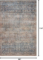 Loloi Chris Loves Julia Jules Collection JUL-06 Denim/Spice 7'-6'' x 9'-6'' - Image 2