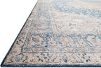 Loloi Layla Collection LAY-07 Blue/Tangerine 2'-0" x 5'-0" .13" Thick Accent Rug - Image 4