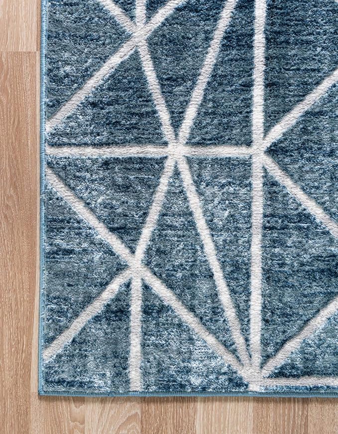 Rugs.com Lattice Trellis Collection Rug – 5' x 8' Blue Low-Pile Rug Perfect - Image 10