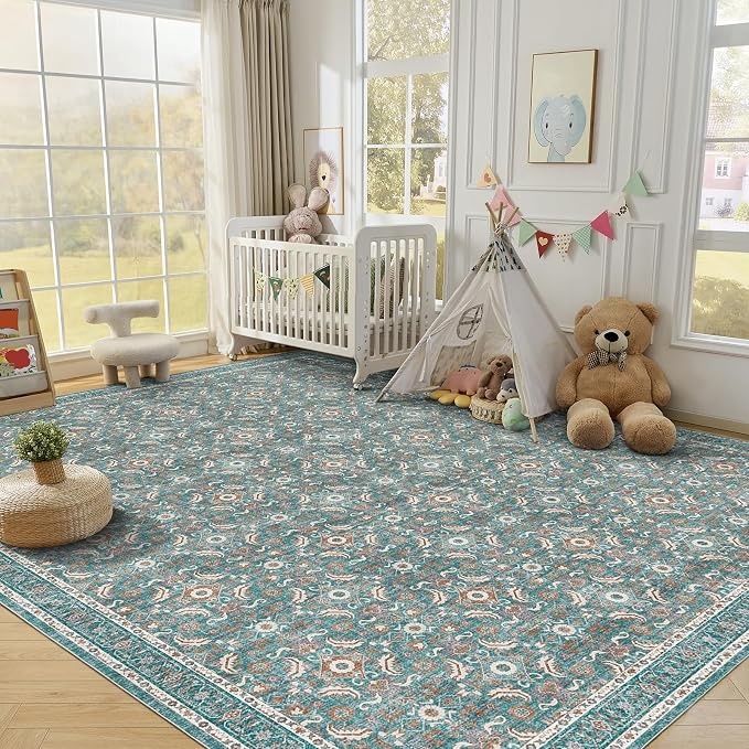 WITSHOCK Living Room Area Rugs 12x15: Soft Non-Slip Backing Washable Rugs - Image 3