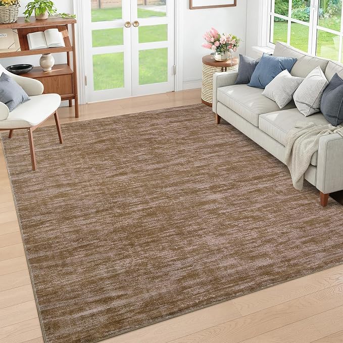 RUGSREAL Living Room Area Rug 10x13 Modern Solid Color Large Bedroom Rug by RUGSREAL