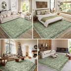 8x10 Washable Area Rugs Ultral Soft Non-Slip Stain Resistant Vintage Boho Large - Image 2
