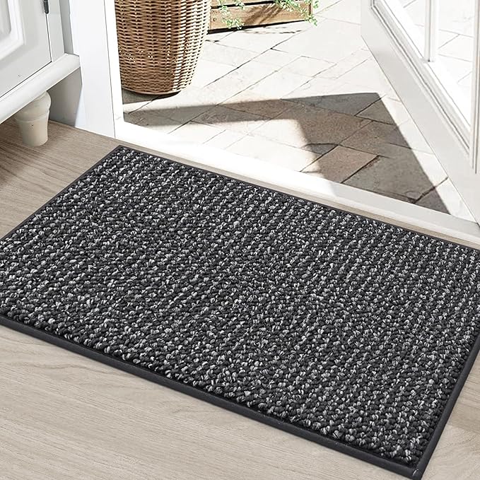 BEQHAUSE Dirt Trapper Door Mat 24" x 36", Non-Slip Washable Doormats Entrance by BEQHAUSE