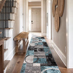 Rugshop Contemporary Circle Design Runner Rug, Non-Shedding Carpet - Image 7