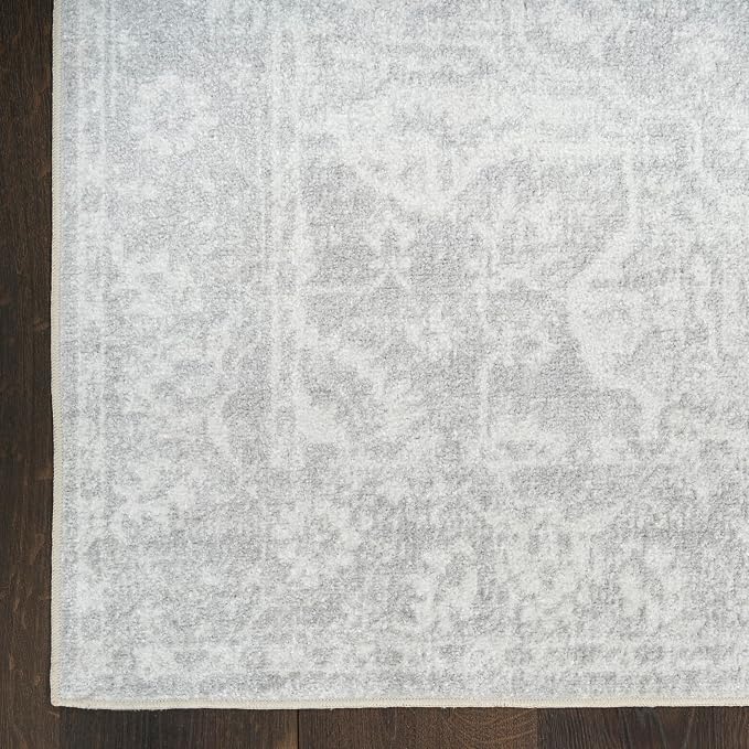Nourison Home Astra Machine Washable Grey 7'10" x 10' Area Rug - Image 6