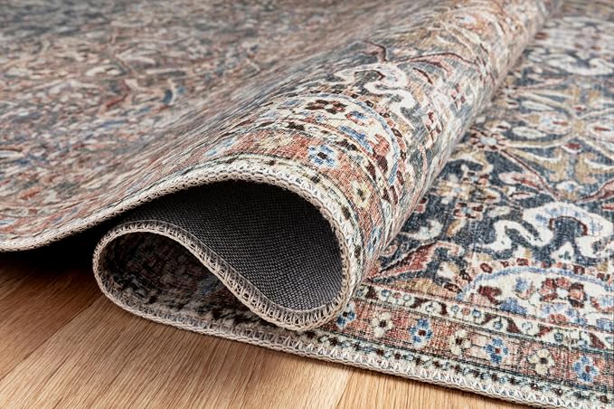 Loloi Chris Loves Julia Jules Collection JUL-06 Denim/Spice 2'-6'' x 9'-6'' - Image 9