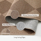 Lahome Checkered Easy Jute Runner Rug, 2x6 Kitchen Mats - Image 3