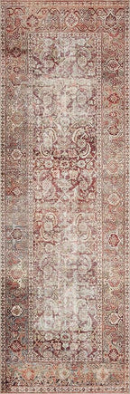Loloi Layla Collection LAY-11 Cinnamon/Sage 2'-6" x 7'-6" .13" Thick Runner Rug - Image 4