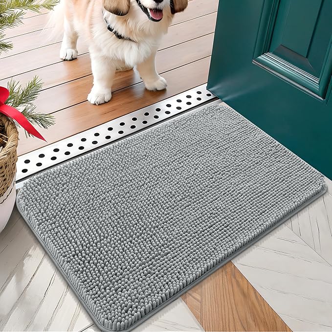OLANLY Dog Door Mat for Muddy Paws 24x16, Absorbs Moisture and Dirt, Absorbent by OLANLY