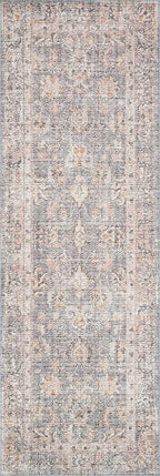 Loloi Skye Collection SKY-01 Grey/Apricot 7' x 9' Oval Area Rug - Image 6