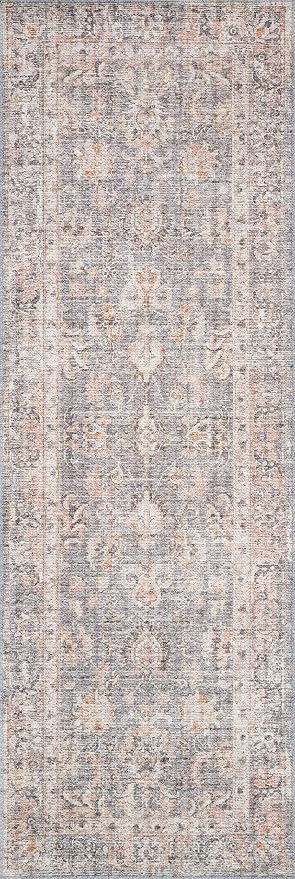 Loloi II Skye Collection SKY-01 Grey/Apricot 5'-0" x 7'-6" Area Rug - Image 6
