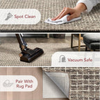 Rugs USA Melrose Handmade, Wool & Cotton, Soft and Cozy, High Traffic, Stain - Image 9