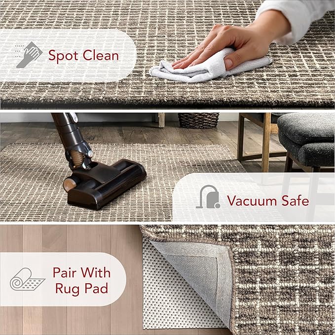 Rugs USA Melrose Handmade, Wool & Cotton, Soft and Cozy, High Traffic, Stain - Image 9