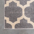 Rugs.com Lattice Collection Rug – 9' x 12' Dark Gray Medium Rug Perfect - Image 6
