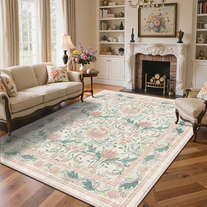 Bavni 8x10 Area Rugs for Living Room, Microfiber Machine Washable Non-Slip by BAVNI