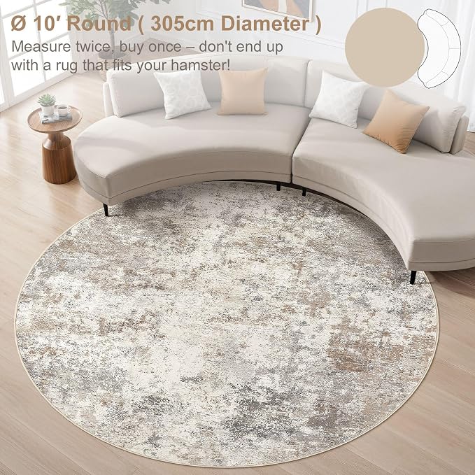 10ft Round Area Rug Living Room Rugs - Image 3