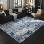 Rugcomf Area Rug 5x7 Washable Rug Boho Soft Abstract Pattern Non-Slip by Rugcomf