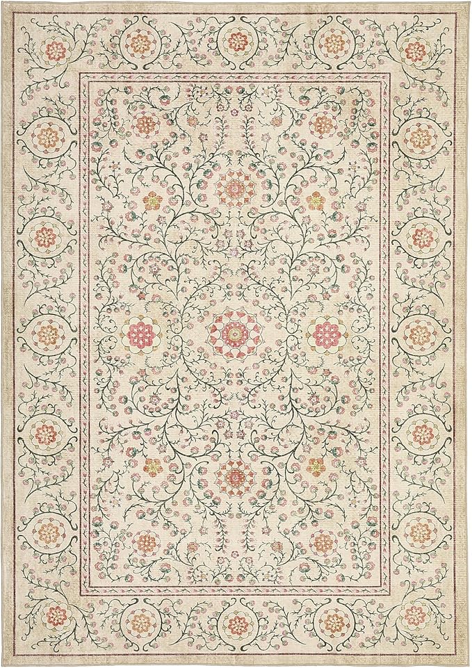 GarveeHome Boho 6x9 Area Rug for Living Room, Floral Vintage Rugs for Bedroom - Image 4