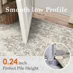 3x5 Area Rug Beige Washable Office Vintage Distressed Carpet Bedroom Indoor - Image 6