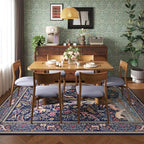 Rugcomf 8x10 Area Rugs Vibrant Tree of Life-Patterned Vintage Washable Area Rug - Image 4