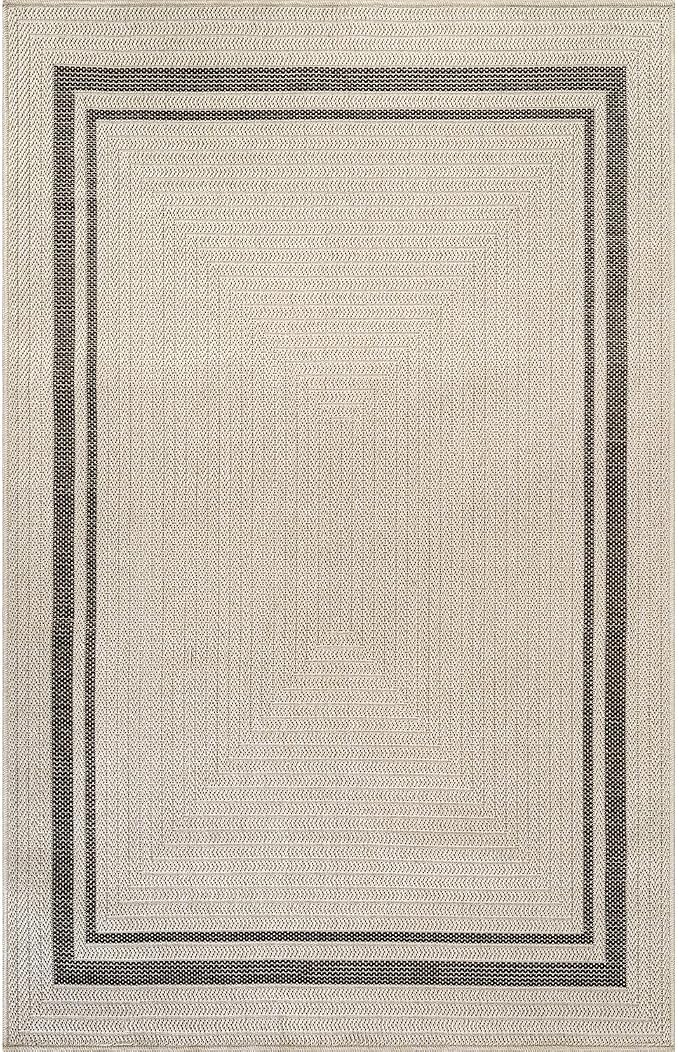 Beverly Rug Easy Jute Bordered Rug 9x12 Washable Large Indoor Outdoor Area Rugs - Image 2