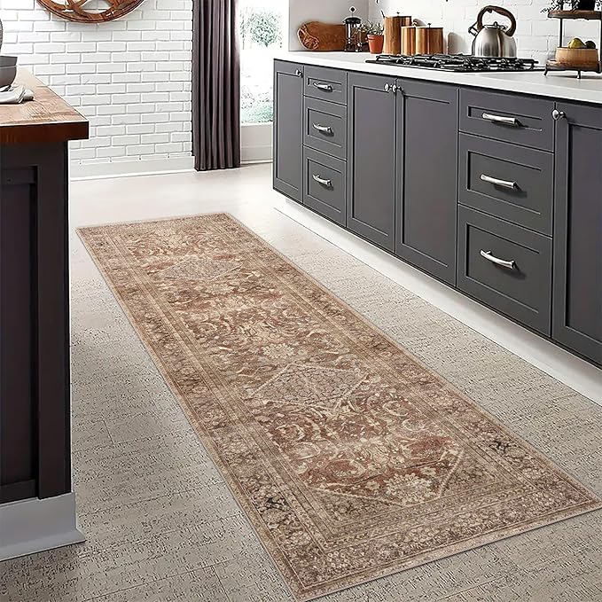 vivorug Runner Rug 2'x8' Vintage Washable Non-Slip Runners by vivorug