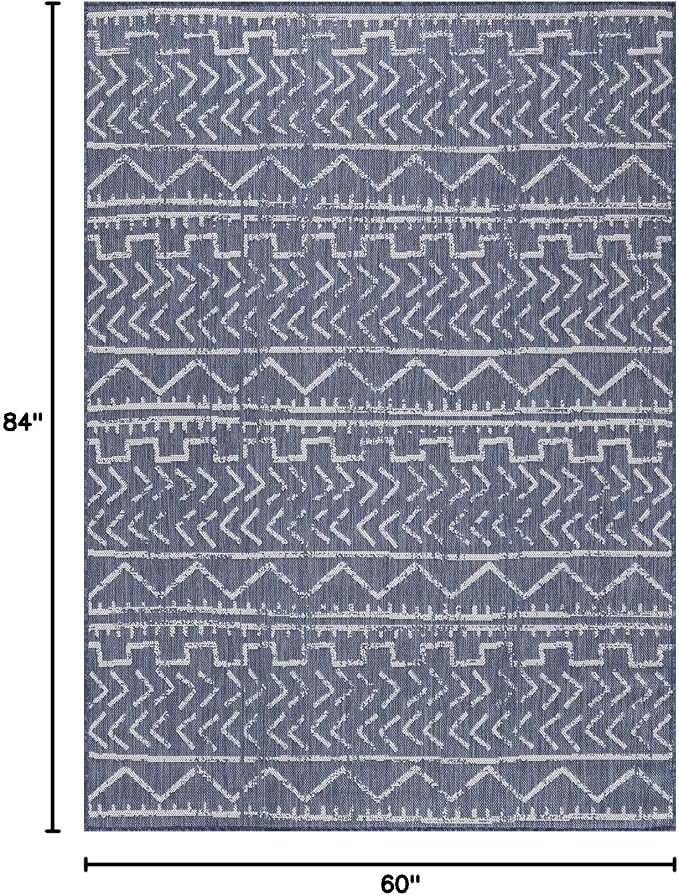 Beverly Rug Waikiki Indoor Outdoor Rug 5x7, Washable Outside Carpet - Image 2
