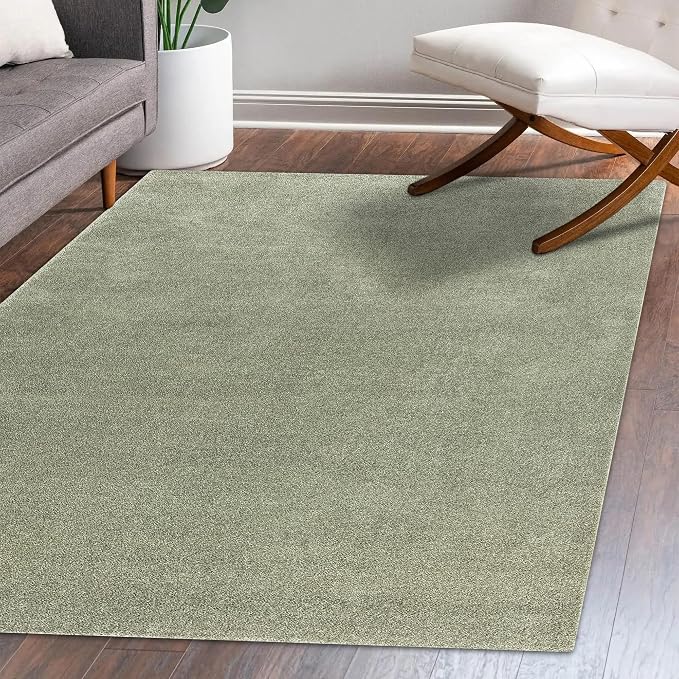 Eyely UES100O-5 Supersoft Haze Solid Low-Pile Indoor Area Rug - Image 7