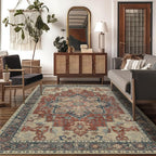 GENIMO 5x7 Area Rugs for Living Room, Machine Washable Non Slip Vintage Rugs by GENIMO
