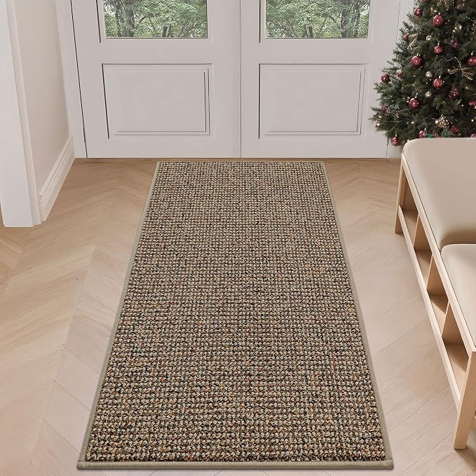 BEQHAUSE Dirt Trapper Door Mat 24" x 60", Non-Slip Washable Doormats Entrance by BEQHAUSE