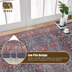 Washable Area Rug 8' x 10' Vintage Traditional Persian Mat - Image 5