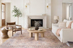 Loloi Skye Collection SKY-01 Blush/Grey 6'-0" x 6'-0" Round Area Rug - Image 6