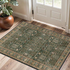 Bavni 2x3 Doormat, Machine Washable Runner Rug Non Slip, Vintage Floral Print by BAVNI