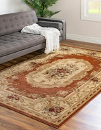 Rugs.com Chateau Collection Rug – 4' x 6' Brick Red Medium Rug Perfect - Image 8