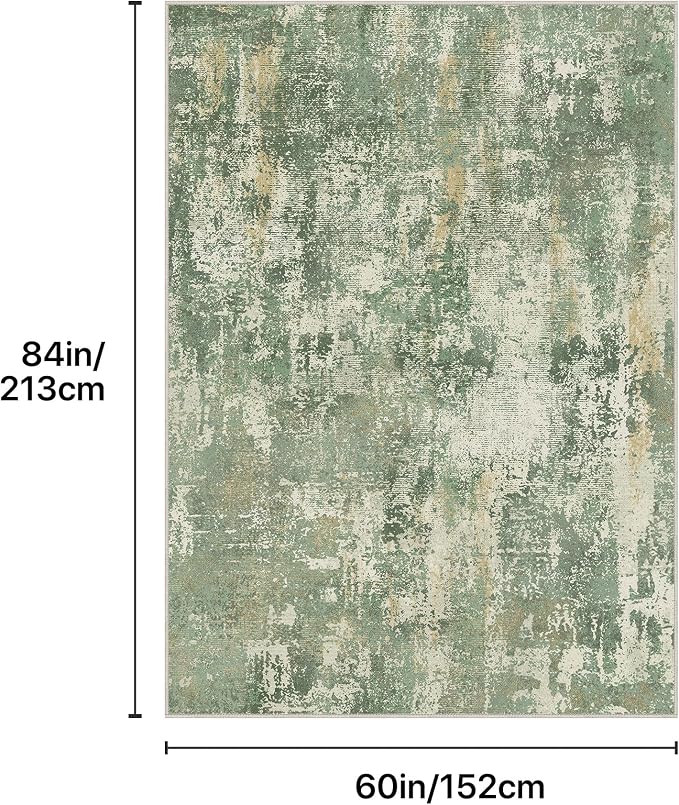 GENIMO 5x7 Area Rugs for Living Room, Machine Washable Rug Non Slip, Low Pile - Image 2