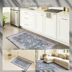 Fame Rugs Turkish Rug. Washable Vintage Oriental Antique Inspired Traditional - Image 5
