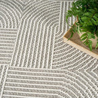 Nourison Home Textured Home Grey Ivory 7'10" x 9'10" Area Rug - Image 5