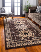 Unique Loom Taftan Collection Border Geometric Tribal Inspired Design Area Rug by UniqueLoom