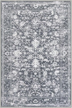 KILOCOCO Area Rug 3x5 Entryway Rug Washable Printed Vintage Floral Rubber - Image 9