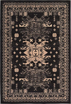 Unique Loom Taftan Collection Border Geometric Tribal Inspired Design Area Rug - Image 3