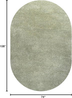 Eyely UES100O-6OV Supersoft Haze Solid Low-Pile Indoor Area Rug, Minimalist - Image 2
