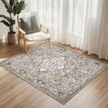 PURRUGS Vintage Farmhouse Boho Throw Rug 3x5 ft, Non-Slip Machine Washable Rug by PURRUGS