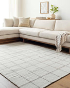 Mark&Day Wool Rugs, 2x8 Ishaq Cottage Off-White Runner Area Rug, Bedroom or by MARKDAY