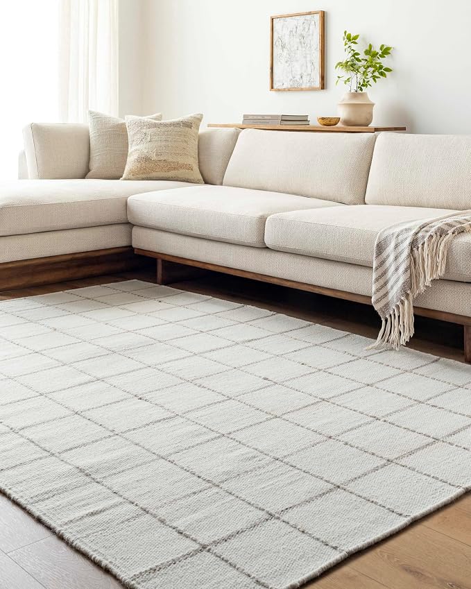 Mark&Day Wool Rugs, 2x8 Ishaq Cottage Off-White Runner Area Rug, Bedroom or by MARKDAY