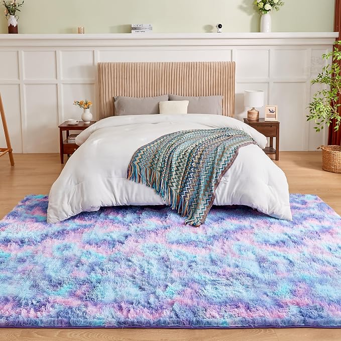 Andency Soft Area Rugs for Living Room Bedroom, 5x8 Fluffy Shaggy Bedside Rug - Image 7