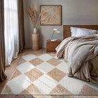 Rugshop Diamond Wave Shag Area Rug Beige 7' 10" x 10' Perfect - Image 10