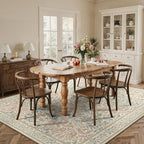 Bavni Floral Beige Pink Area Rugs 8x10, Vintage Boho Carpet Machine Washable - Image 5